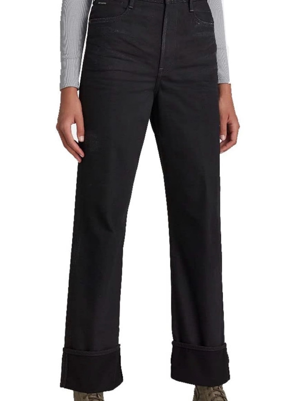 G-Star Straight Leg High-Rise Jeans - Black